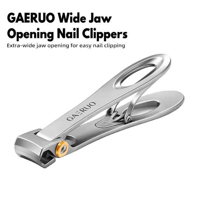 New arrival nail supplies large size wide jaw nail cutter mess free no splash nail clipper for men and women and elder person