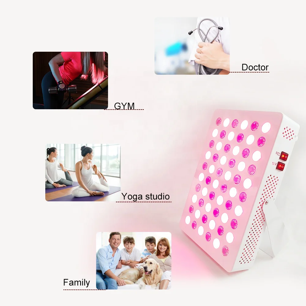 Light Emitting Diode 5wavelengths 190mw/cm Phototherapy 300W 60pcs LED Infrared Red Light Therapy Panel Device Fitness Equipment