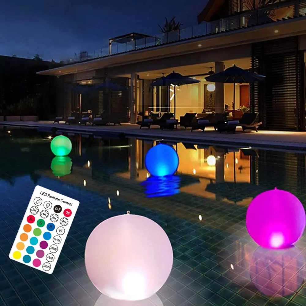 
Unique Solar Rgb Floating White Underwater Waterproof Ip68 Led Swimming Pool Ball Light For Decorate 