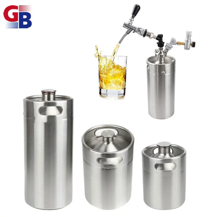 Hot Home Use 2L/3.6L/4L/5L Stainless Steel Homemade Mini Keg with Tap and CO2 Dispenser