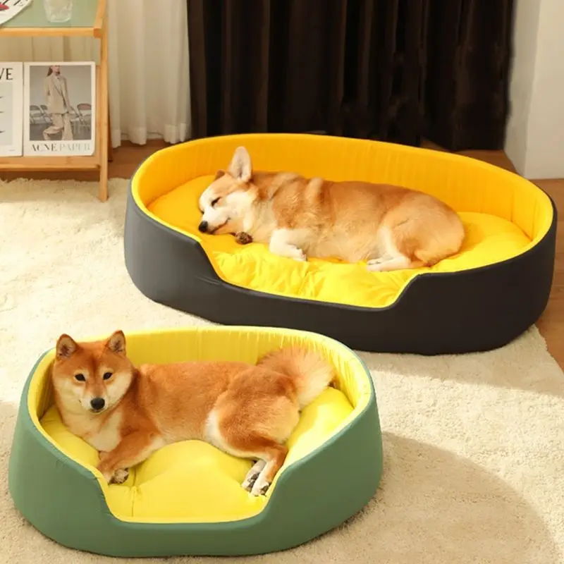 Washable Luxury Pet Bed Cushion Four Colors Dog Bed Memory Foam Kennel Mat Large Pet Beds