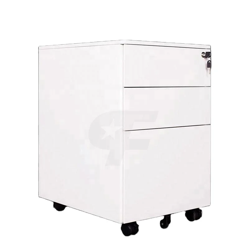 Popular Metal A4 File Movable Cabinet with 3 Drawers Office Mobile Pedestal for Filing Storage Mobile Filing Cabinet