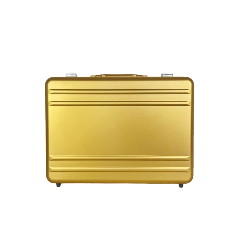 2022 New gold Aluminum Briefcase Attache Cases Men Laptop Metal Aluminum tool case