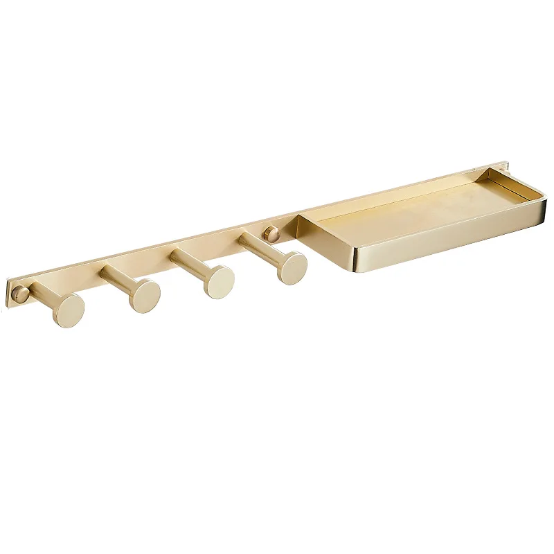 
KEO Luxury Gold and Sliver Decorative Coat Accessories for Bathroom Wall Mount Towel Rack with Robe Hook 