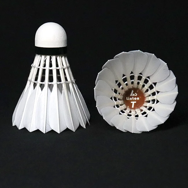 Good Quality Brand White Goose Feathers Shuttles Three Layers Cork Import Badminton Shuttlecock