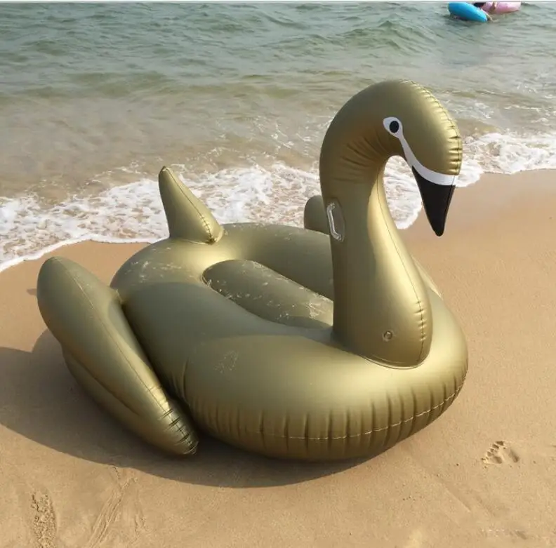 Summer swim pool Water sports air mattress Water party Toy Large Pvc  swimming Tube Rider island Floats Swan for adult