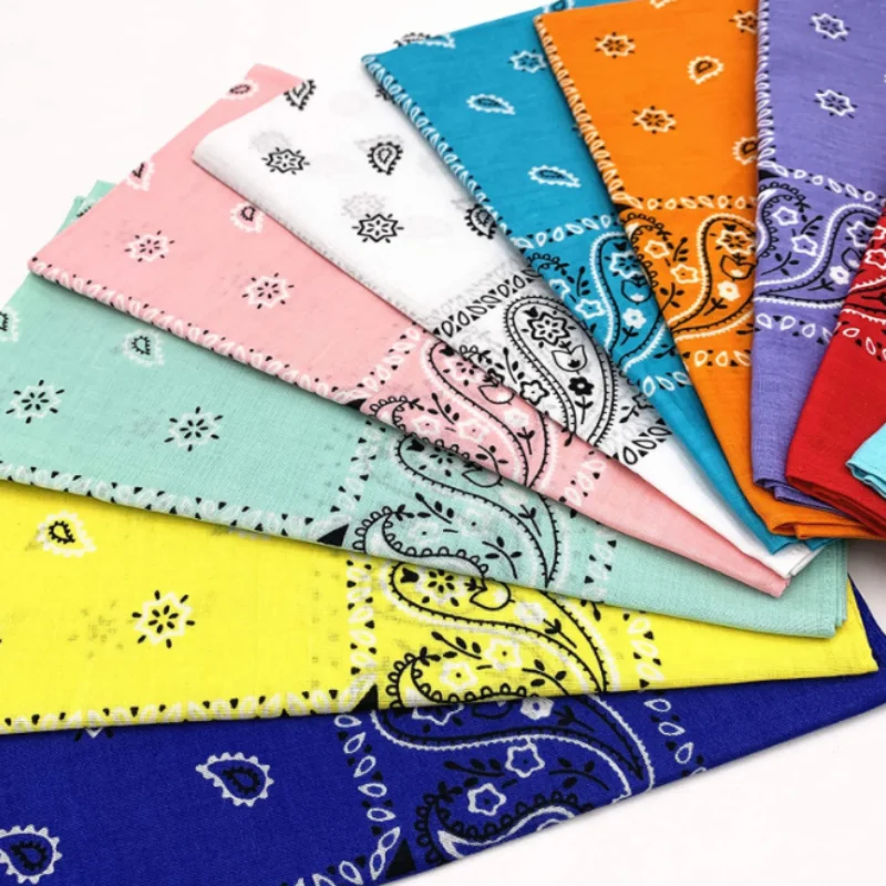 Solid color printed bandana wholesale organic cotton bandana custom cotton bandana for classic paisley