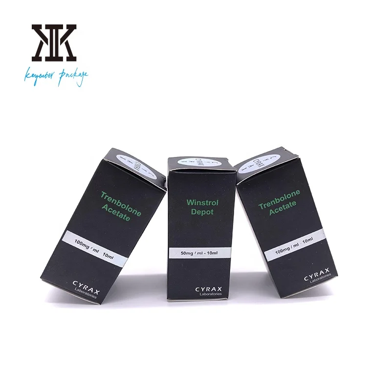 Free Design Custom Printing Pharma Vial Box 10ml Steroid Tablets Packaging Labels