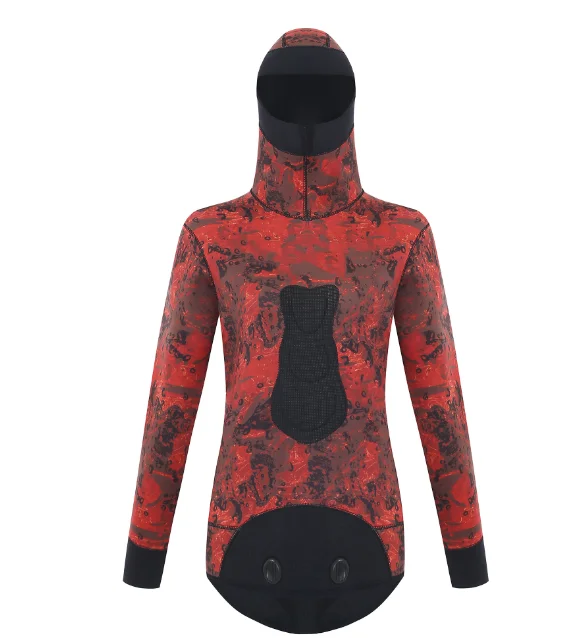 Top Selling 7mm Diving Spearfishing suit Camouflage Neoprene Hoodie Full Body Spearfishing Wetsuit