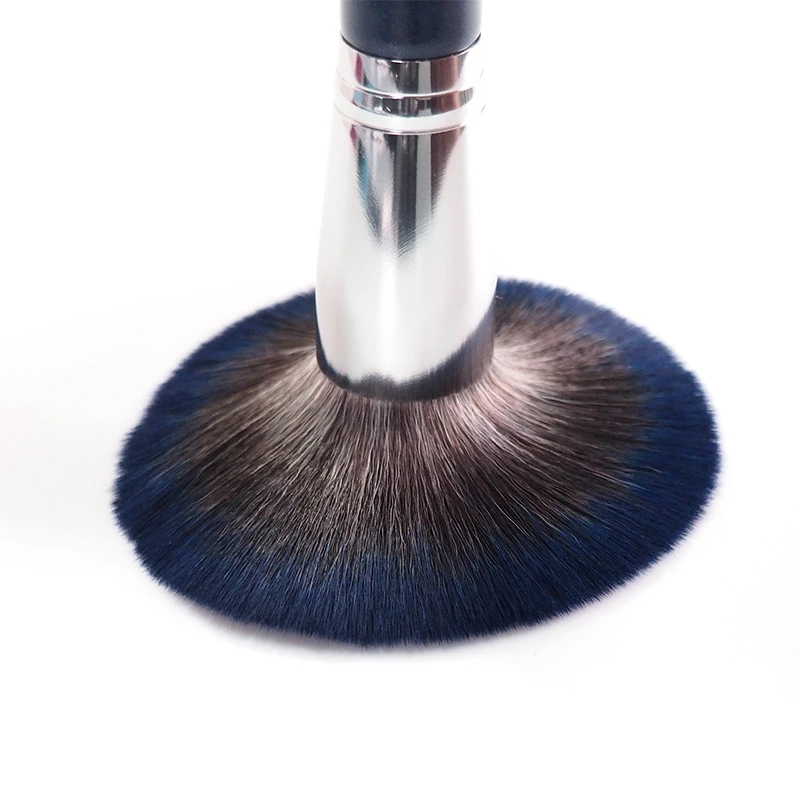 LOW MOQ Wholesale New Itembeauty Makeup Spoolie Foundation 12Pcs Dark Blue Wood Handle Beauty Tool Makeup Brush Set