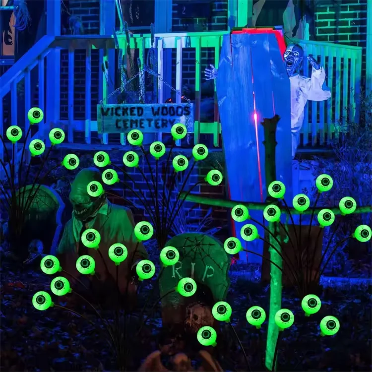 Howlighting Solar Led eyeball Fairy String Outdoor Festoon Waterproof Garland Pumpkin Night Light Christmas Garden Path Lamp