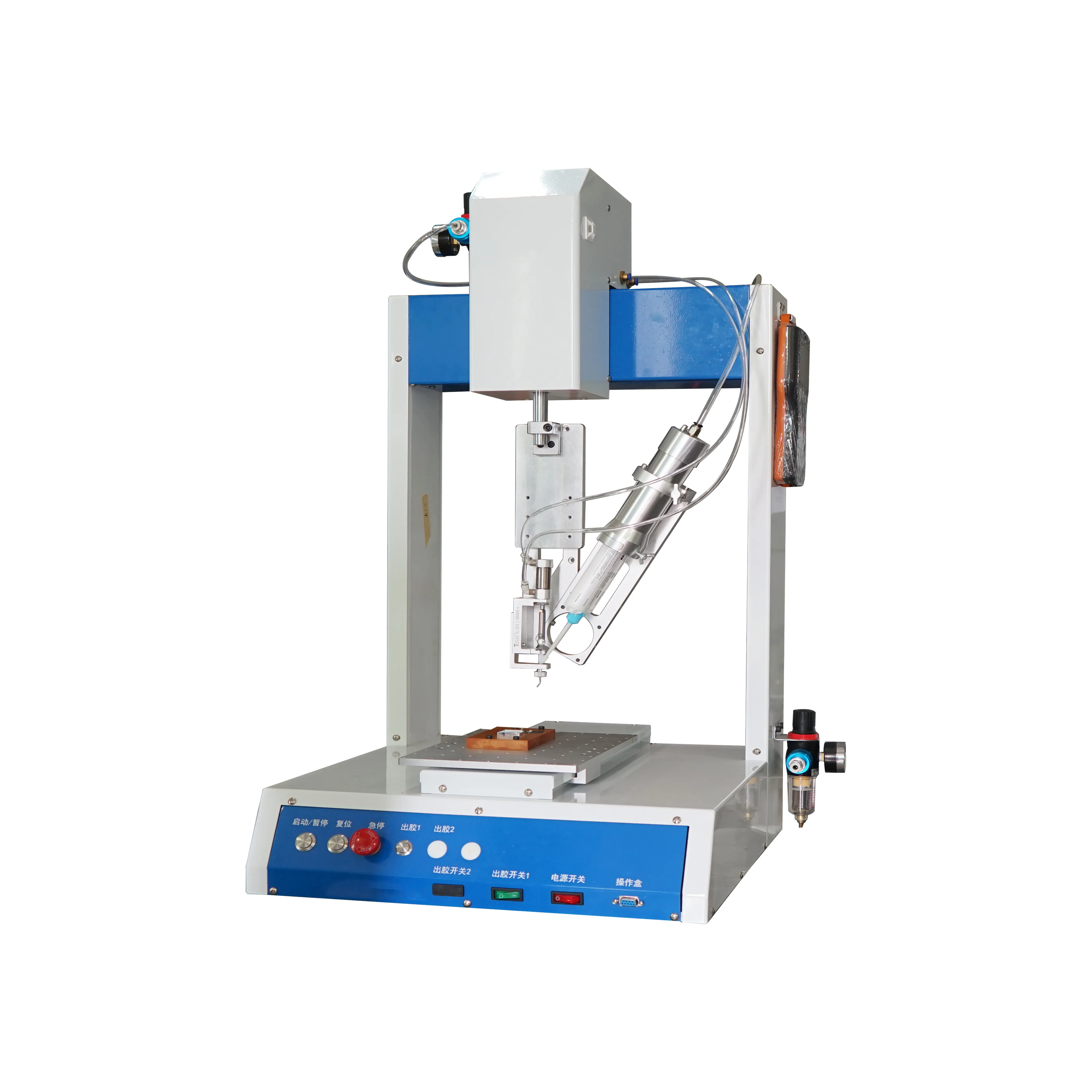 Glue Dispenser Automatic Machine Four Axes  Glue Dispensing Machine With R Rotary Axis automatic glue dispenser machine