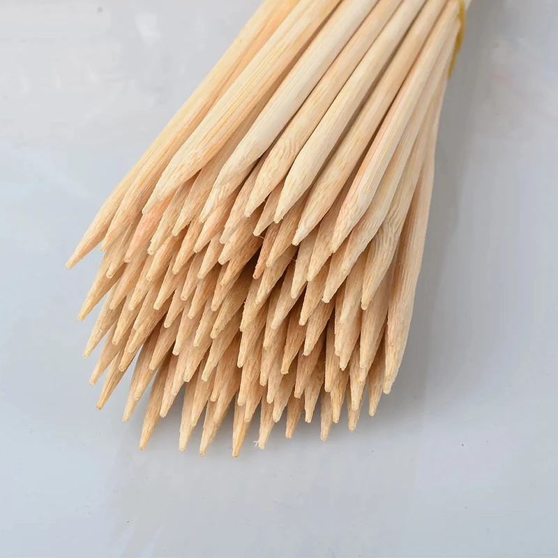 Disposable 5*500mm Personalized cotton Candy Woodenice Cream Sticks Barbecue Grilling Skewers Bamboo Round Sticks Of Top Quality