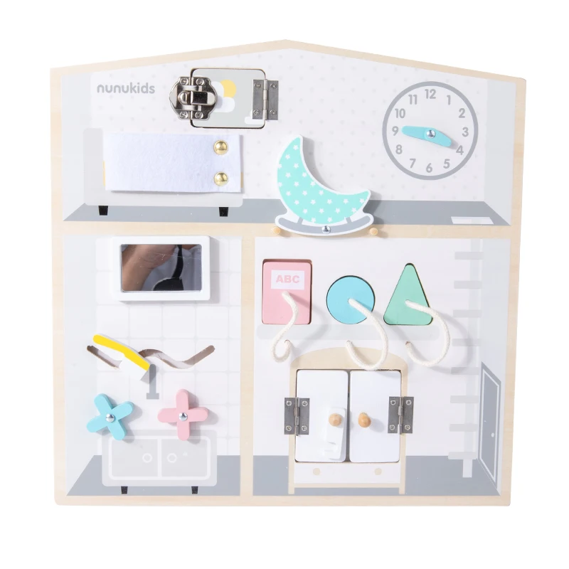Доска нунунуксиды для детей с замками деревянная игрушка Монтессори Набор детских образовательных