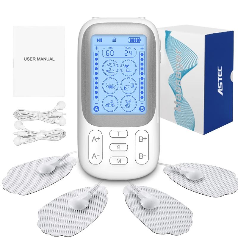 Tens Unit Muscle Stimulator Machine - Dual Channel Electronic Pulse Massager, Tens EMS Machine for Pain Relief Therapy