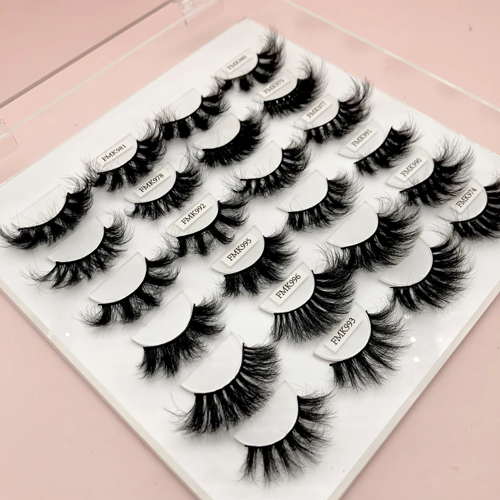 Vegan Faux Mink Eye Lashes Wholesale Natural Eyelashes Fake Eyelashes Fluffy False Eyelashes