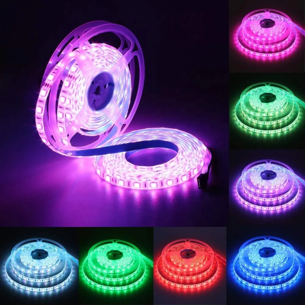 LED Strip Light WS2812B RGB 5050 Diode Flexible Addressable Lamp Tape Rainbow-like Effect Ceiling Light LED Light Strips