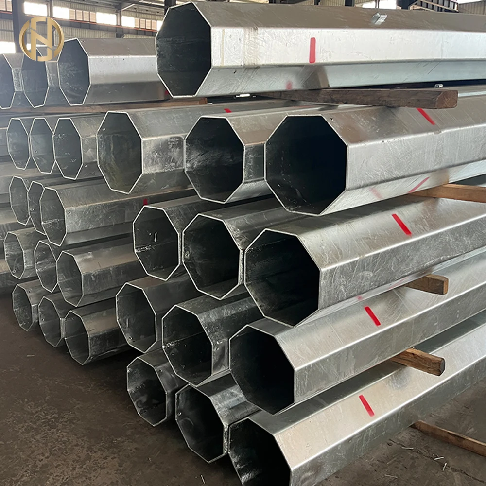 33KV Tubular Octagonal Height Equipment Electrical Distribution Galvanized Line Transmission Steel Power Pole