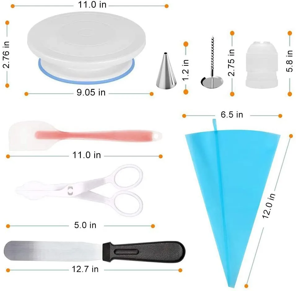 Полный набор инструментов для выпечки, 237 шт., инструменты для торта, аксессуары, товары для украшения тортов