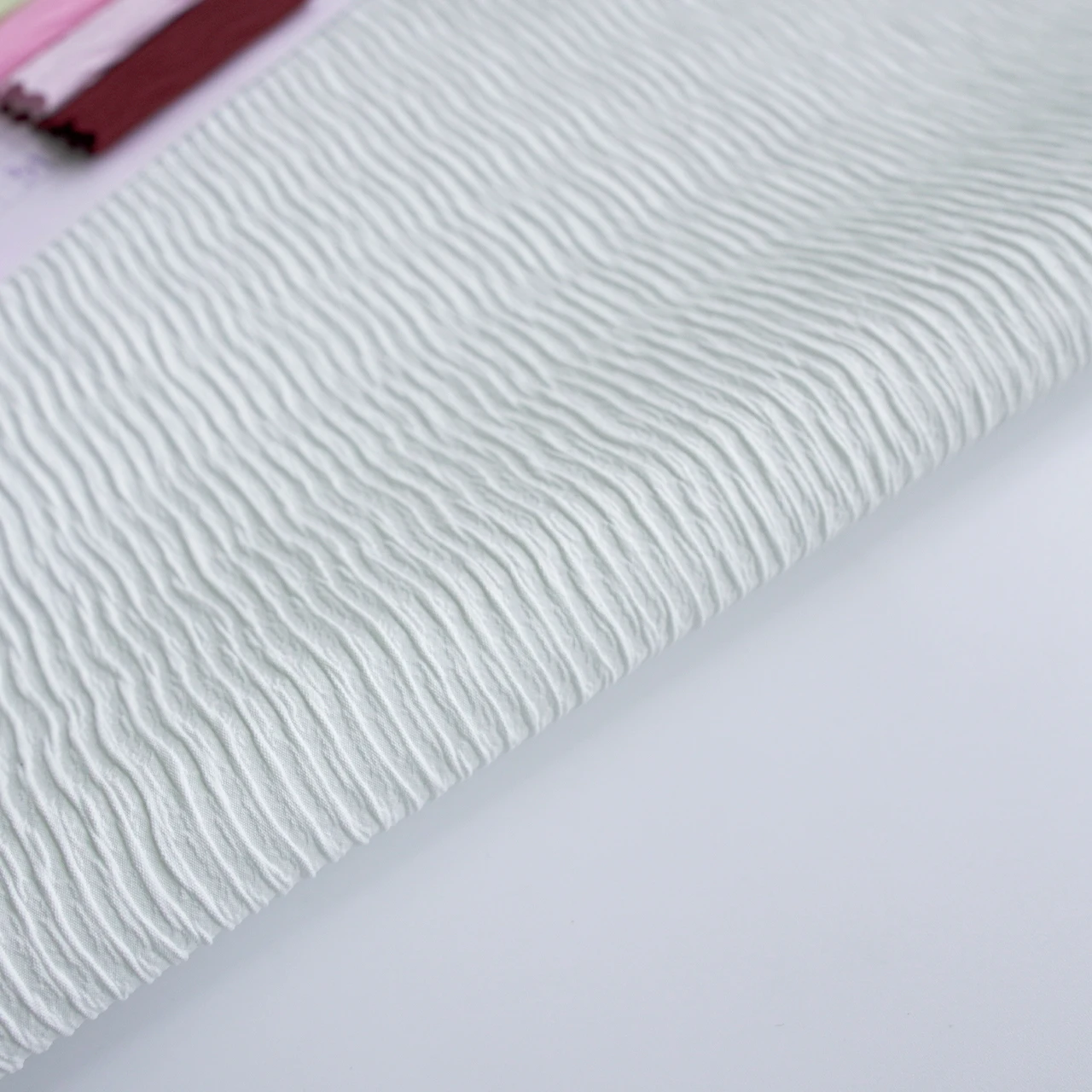 Factory direct sales of chiffon three-dimensional wave strip knitted spring and summer dresses, pants, home clothing fabrics