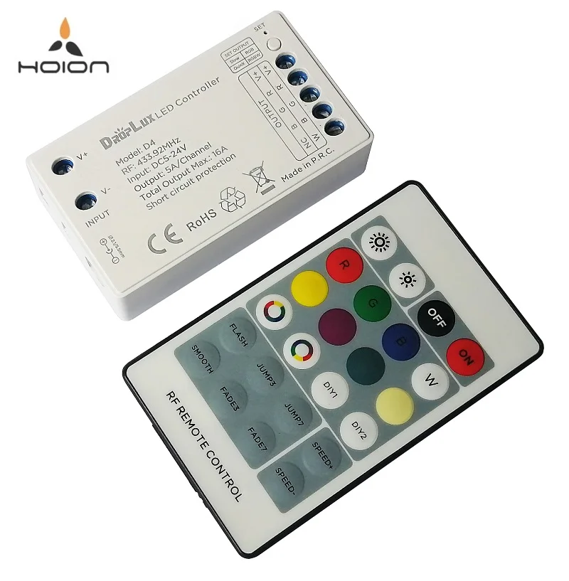 DC5-24V D4 RGB RGBW 2 in 1 Neon COB full color flashing led strip controller