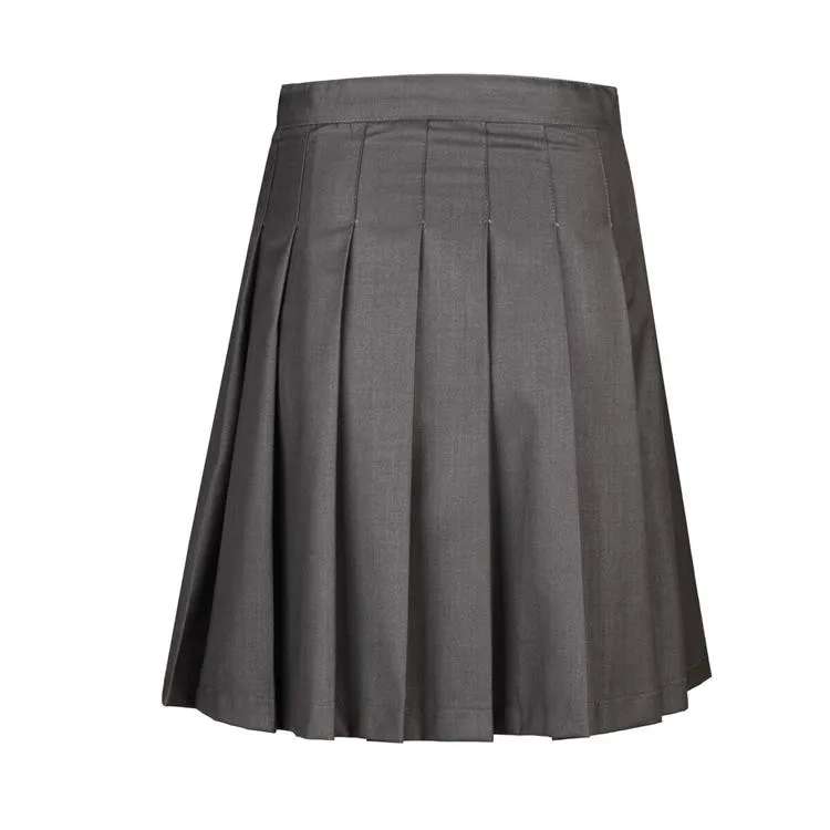 T R Adults Girls School Uniform Pleated Skirt