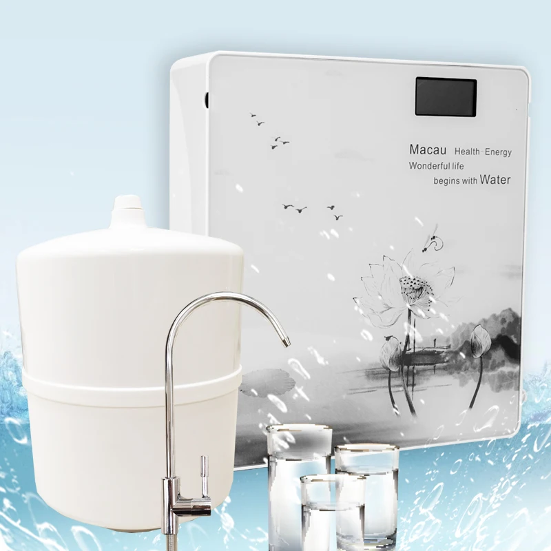 Здоровье-энергия Фабрика оптовая продажа 0,0001 микрон мембрана 110 В насос RO система машина для дома кухня обратного осмоса воды