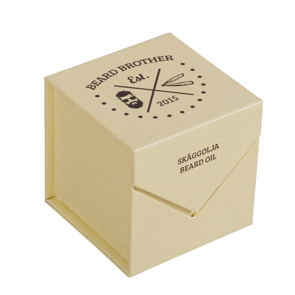 Custom luxury empty hair beard oil bottle gift packaging box