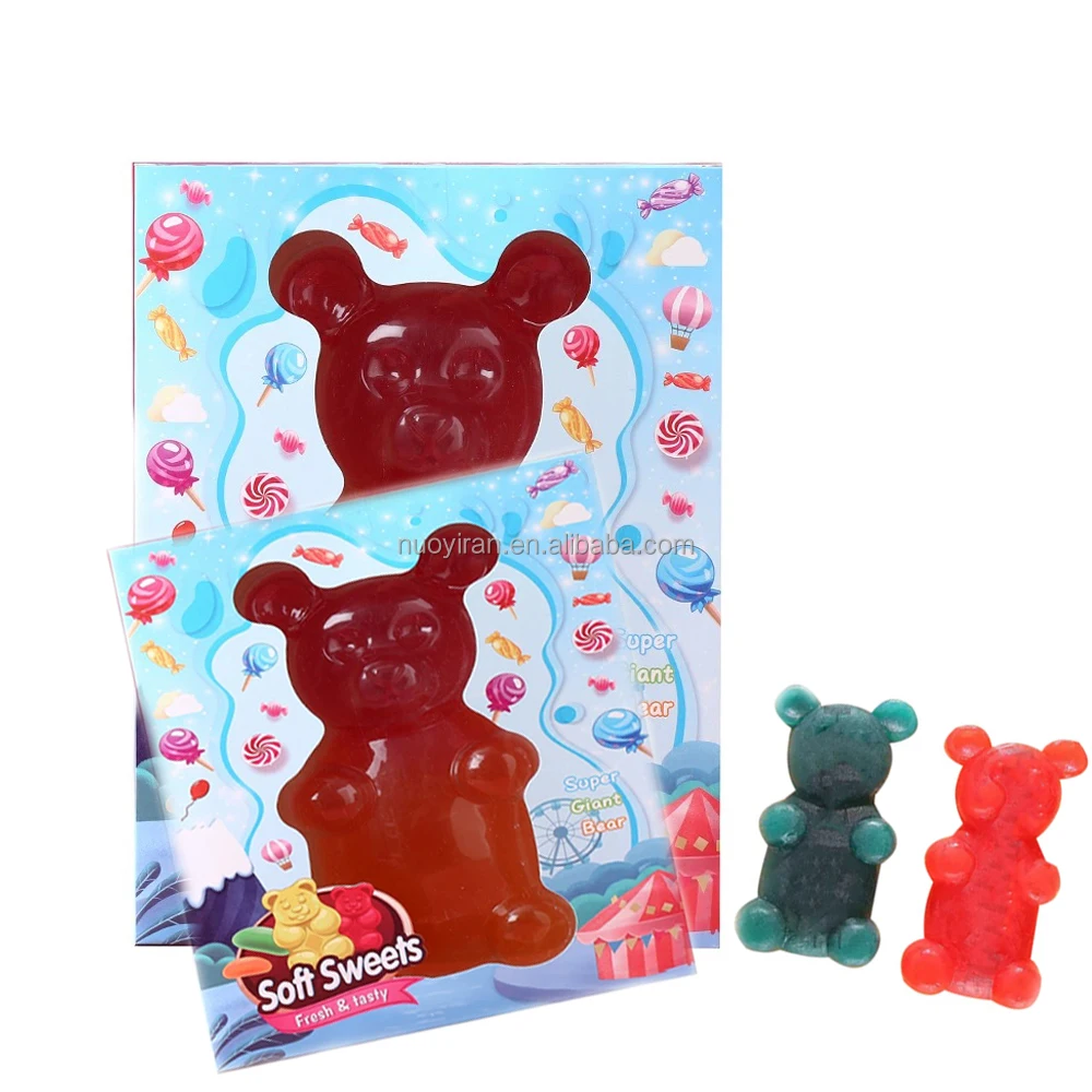 Candy manufacturer wholesale direct sales OEM high quality huge big size halal giant bear soft candy wholesaler