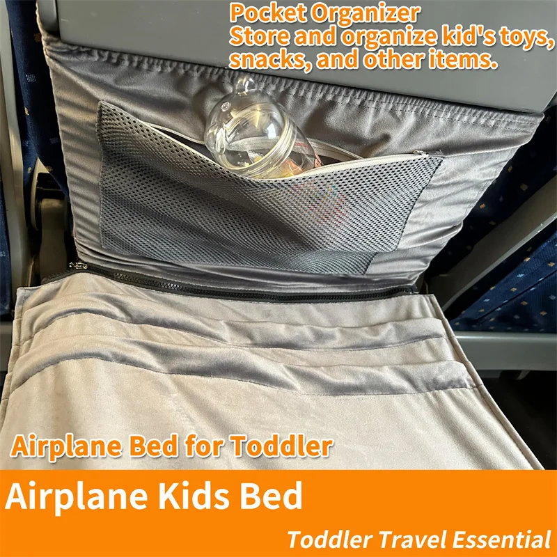 Toddler Airplane Bed Travel Essentials Airplane Kids Seat Extender to the Tray Portable Toddler Bed Travel Essentials for Flying