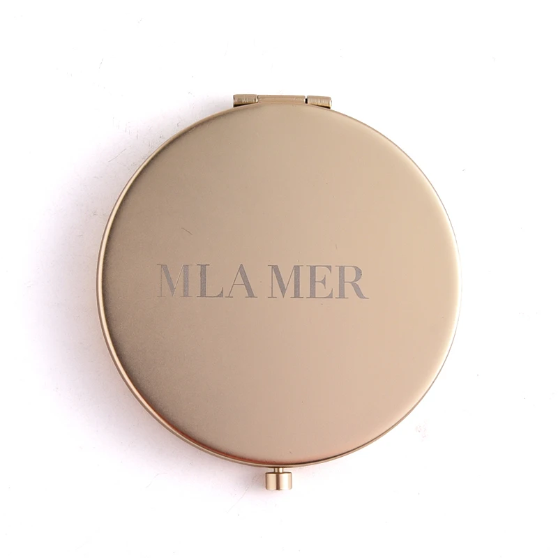 Wholesale Metal Gold Plated Round Dual Side Makeup Mirror Iron Cosmetic Mirror