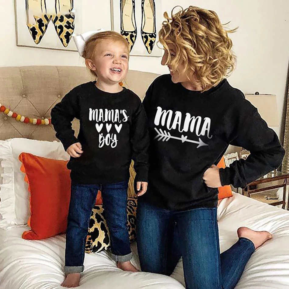  Drop Free Shipping Family Tshirts Mommy and Daughter Son T-shirt Look Matching Mom Clothes Boys