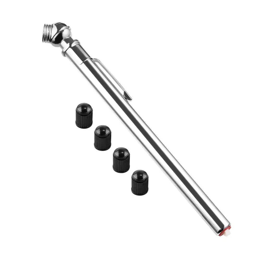 Heavy Duty Stainless Stem Air Gage Pencil Tire Pressure Gauge With Pocket Clip Tyre Checker