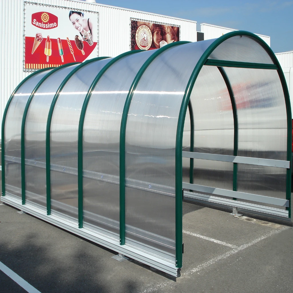 Outdoor Curved Round Metal Shopping Trolley Shelters and Garage