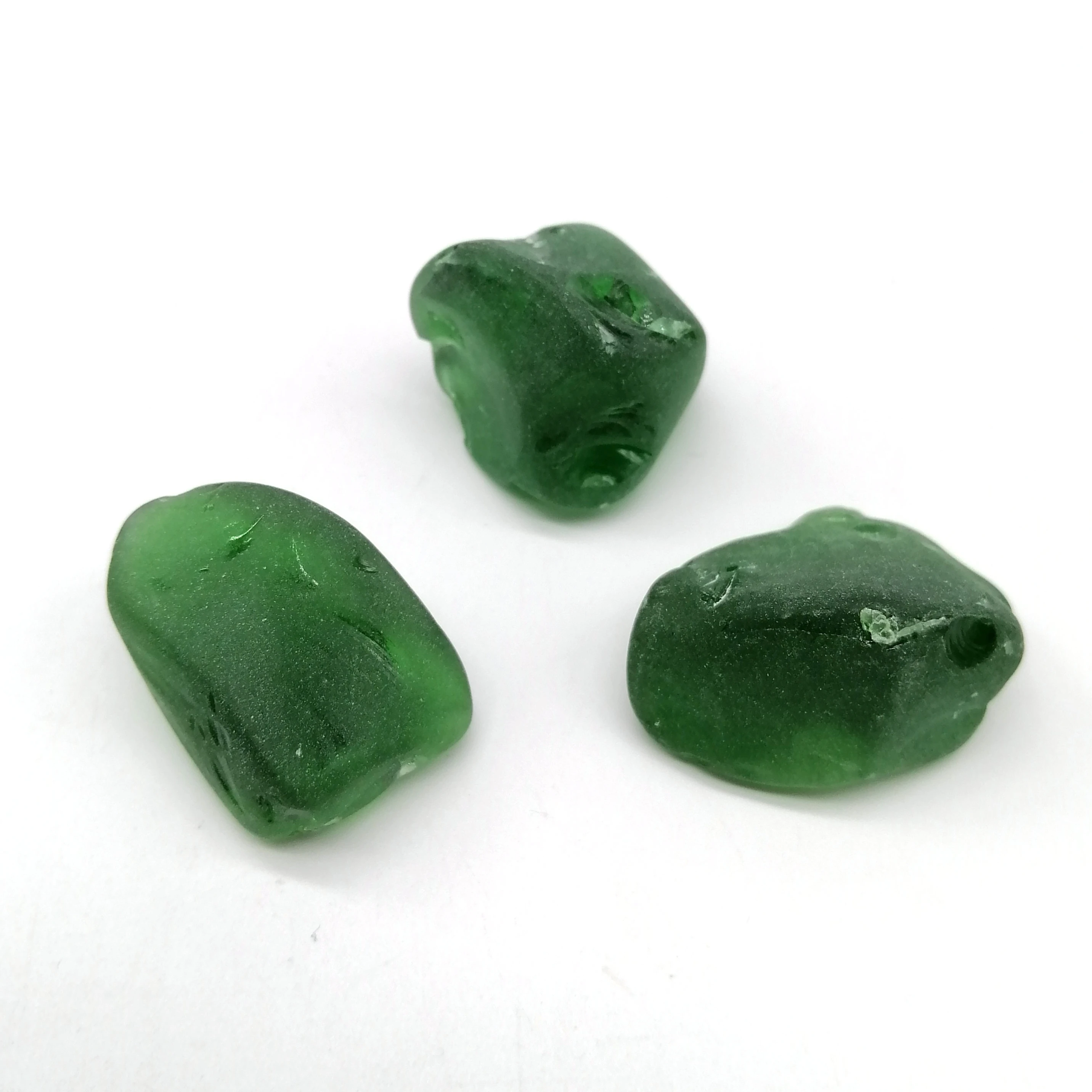 Зеленый стеклянный блок, матовое морское стекло для мульчи, габион, ландшафтный дизайн и украшение для внутреннего двора