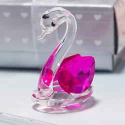 Wedding souvenirs Color crystal glass ornaments crystal swan animal crafts