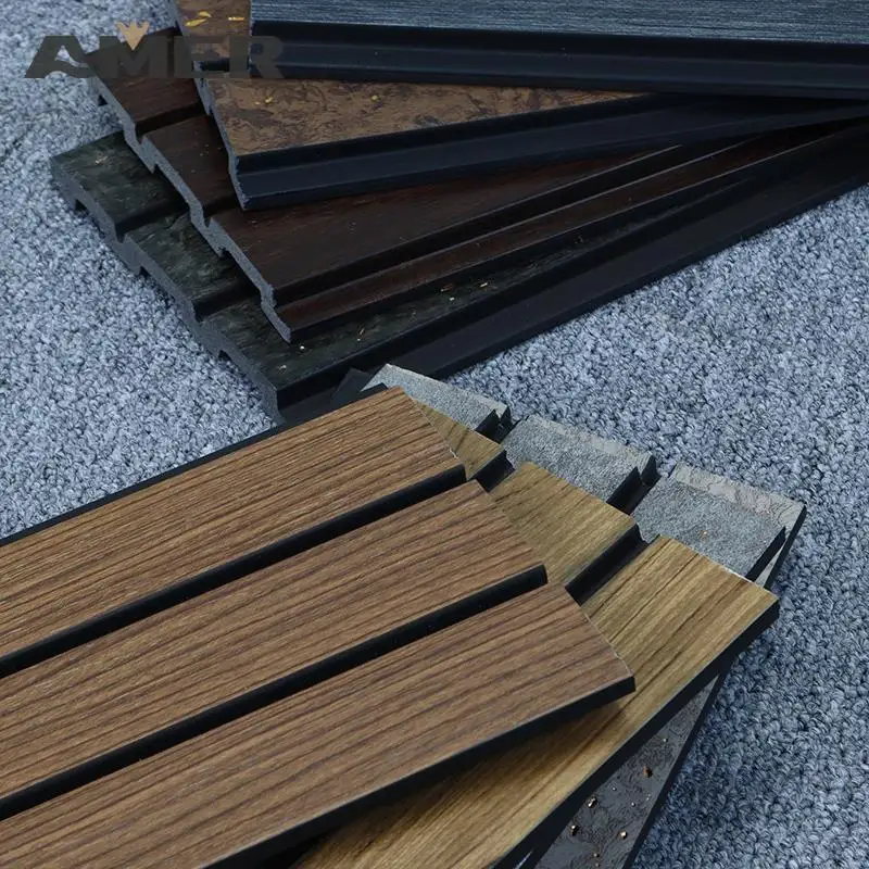 Rongke factory OEM decorative plastic outdoor interior fluted slat ps wall decor panels boards sheets