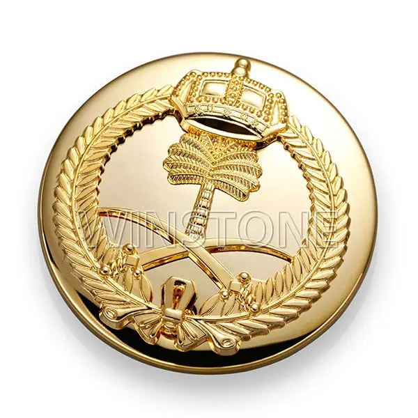 Custom European Style Double Snake Wing Beret Badge