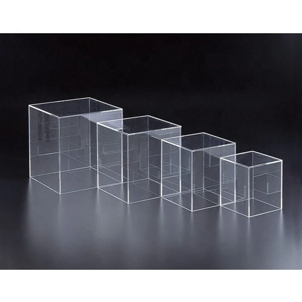 Hot Sales Clear Acrylic Cube Display Riser, Shenzhen JingCheng Clear Acrylic Cube Box