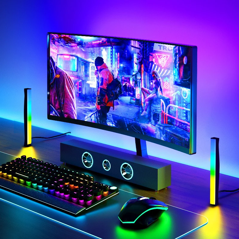 RGB Audio Music Rhythm Light  32 Bit Pickup Voice-Activated USB 5V  Recognition Light for Car decoration