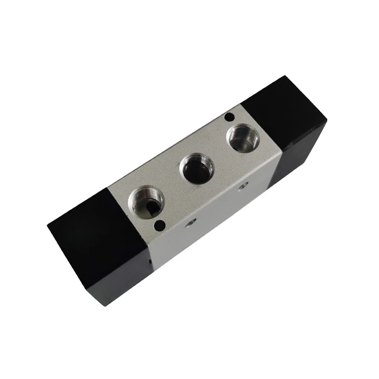4A200 Series Pneumatic Component Aluminum Alloy 3 position 5 port  Pneumatic Solenoid Valve