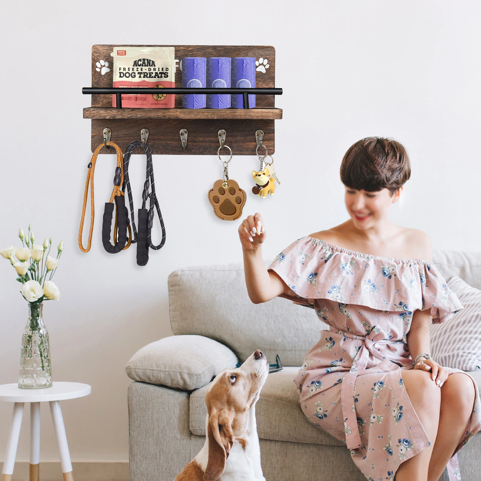 Белая деревянная плавающая настенная полка из МДФ с крючками хорошая цена домашний декор для кухни ванной комнаты гаража металлический пластиковый материал