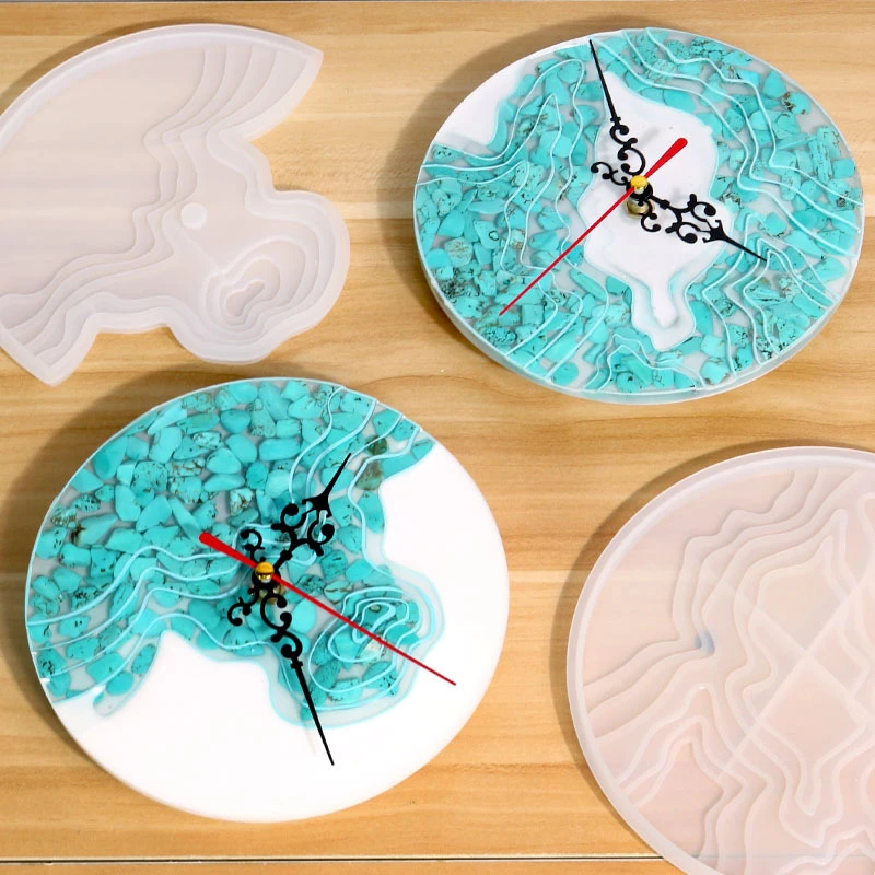 OEM toys mold silicone rubber Clock Silicone Resin Mould Casting Numerals Arabic Numerals Clock Silicone Mould