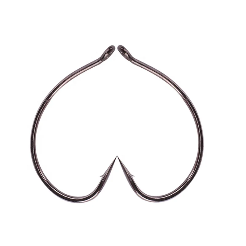 Strong practicability 1# 2# fishing tackle single hooks for soft worm fishing