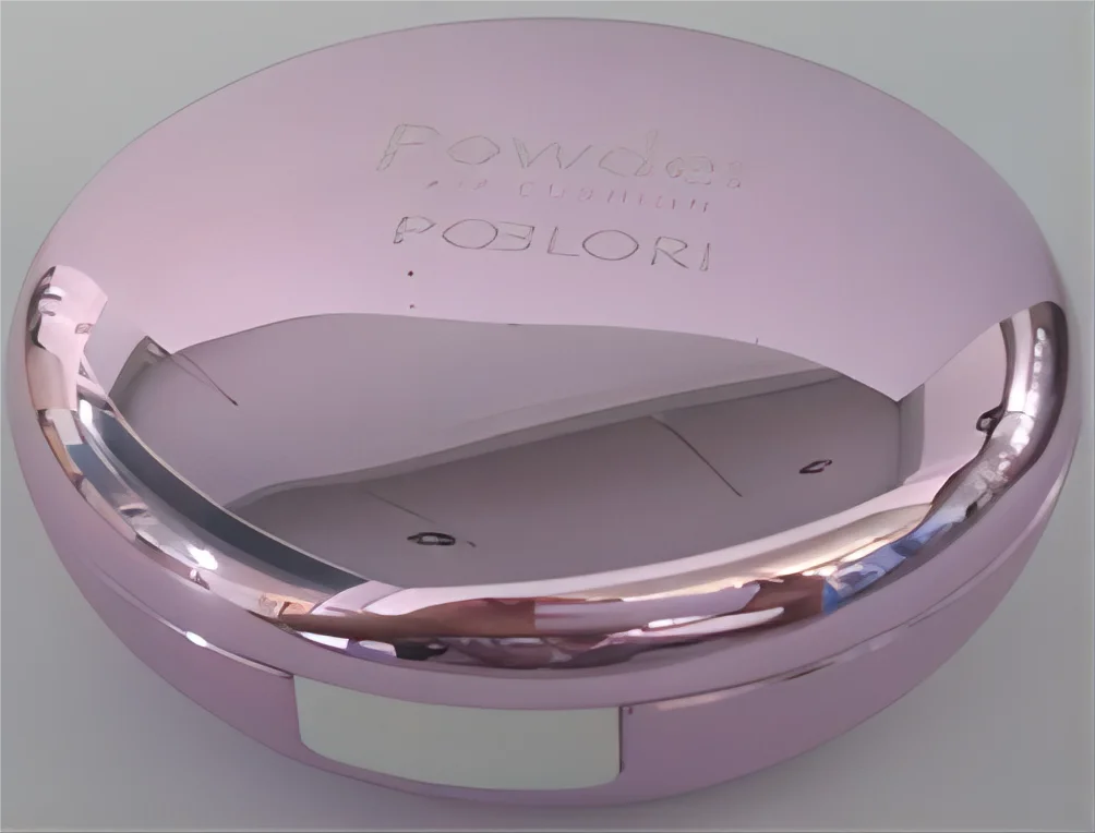 Round Customized Crafts Cosmetic Case With PP Inner Bottle for Liquid Foundation or Mesh air Cushion