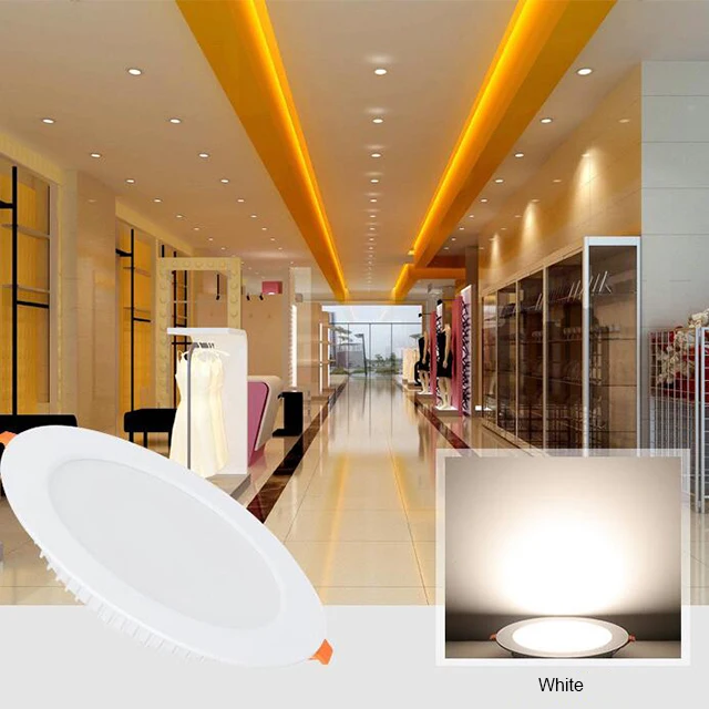 
6 inch Factory supply new hotel recessed wholesale lampu luces 6W 9W 12W 18W round smd led ultra slim ceiling light downlights 