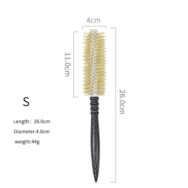 Antistatic Heat Resistant Round Hairdressing Hairbrush Lotus wood round Curling Comb