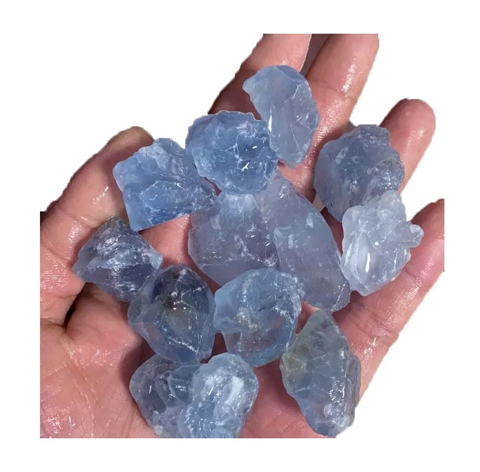 Wholesale Natural  Aquamarine Raw Stone Rough Crystal Blue Celestite kyanite Stone