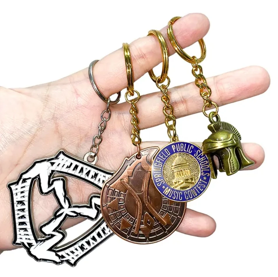 Hot Key Ring Promotional Soccer Ball Keychains Volleyball American Football Club Metal Sport Key Chain With Logo