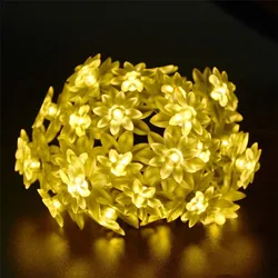 Lotus Flower IP65 Solar Lights Outdoor String Solar Led Christmas Lights